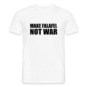 Make falafel not war - T-shirt homme - blanc - Devant - AI Model Male 178 dark (178cm)