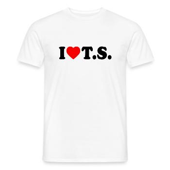 I love ts - Männer T-Shirt - Weiß - Vorne - AI Model Male 178 dark (178cm)