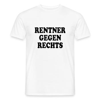Rentner gegen rechts - Männer T-Shirt - Weiß - Vorne - AI Model Male 178 dark (178cm)