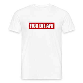 Fick die afd - Männer T-Shirt - Weiß - Vorne - AI Model Male 178 dark (178cm)