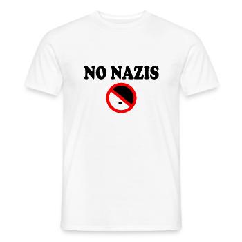 Pas de nazis - T-shirt homme - blanc - Devant - AI Model Male 178 dark (178cm)