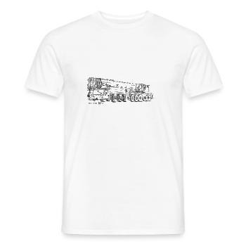 Mobile crane truck crane 7 eighth LTM1450 New - Men's T-Shirt - white - Front - AI Model Male 178 dark (178cm)