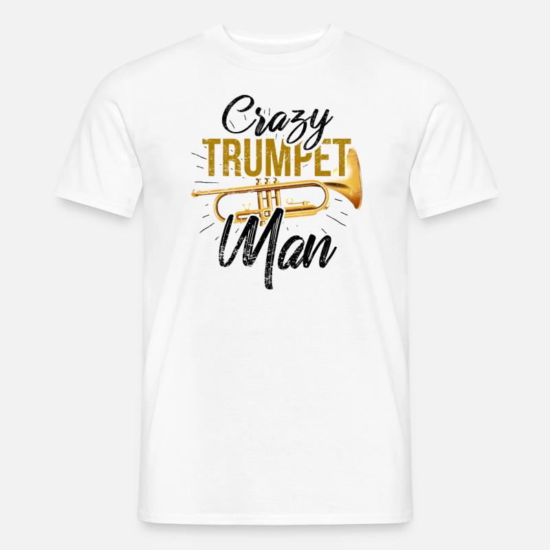Trompete Mann Geschenk - Männer T-Shirt - Weiß