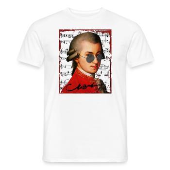 Wolfgang Amadeus Mozart - Men's T-Shirt - white - Front - AI Model Male 178 dark (178cm)