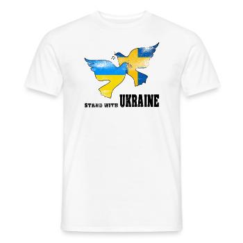 Ukraine - Men's T-Shirt - white - Front - AI Model Male 178 dark (178cm)