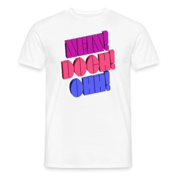 Nein! Doch! Ohh! - Lustiger Comedy Spruch - Männer T-Shirt - Weiß - Vorne - AI Model Male 178 dark (178cm)