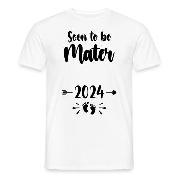 Mater Soon To Be Mom 2024 Mother Pregnant Kids Mot - Men's T-Shirt - white - Front - AI Model Male 178 dark (178cm)