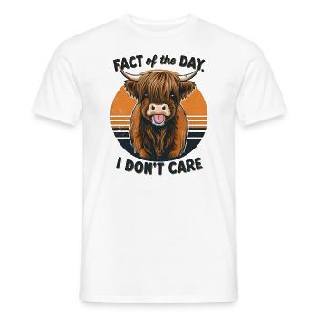 Fact Of The Day I Don't Care Yak - Men's T-Shirt - white - Front - AI Model Male 178 dark (178cm)