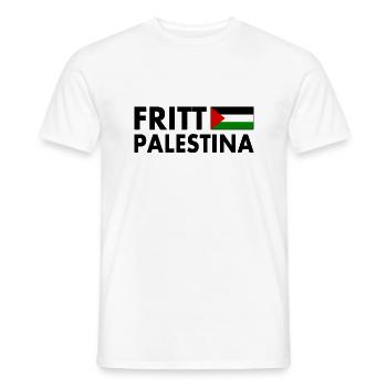 Fritt palestina - Men's T-Shirt - white - Front - AI Model Male 178 dark (178cm)