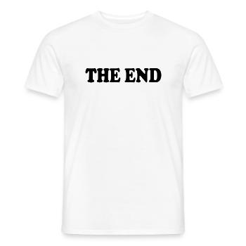 The end - Men's T-Shirt - white - Front - AI Model Male 178 dark (178cm)