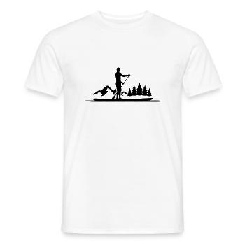 Stand up paddle - La vie est meilleure sur une planche de SUP - T-shirt homme - blanc - Devant - AI Model Male 178 dark (178cm)