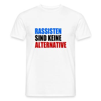 rassisten sind keine alternative - Männer T-Shirt - Weiß - Vorne - AI Model Male 178 dark (178cm)