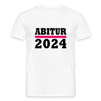 Abitur 2024 - Männer T-Shirt - Weiß - Vorne - AI Model Male 178 dark (178cm)