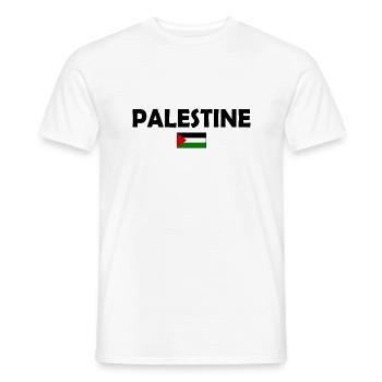 Free Palestine - T-shirt homme - blanc - Devant - AI Model Male 178 dark (178cm)