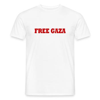 Free gaza - T-shirt homme - blanc - Devant - AI Model Male 178 dark (178cm)