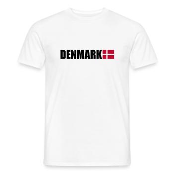 Denmark - Men's T-Shirt - white - Front - AI Model Male 178 dark (178cm)