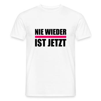 Nie wieder ist jetzt - Männer T-Shirt - Weiß - Vorne - AI Model Male 178 dark (178cm)