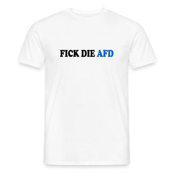 Fick die afd - Männer T-Shirt - Weiß - Vorne - AI Model Male 178 dark (178cm)