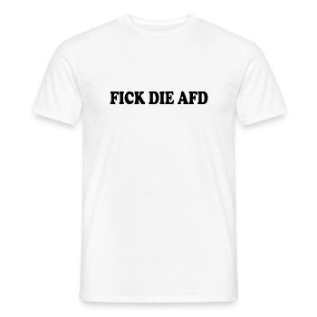 Fick die afd - Männer T-Shirt - Weiß - Vorne - AI Model Male 178 dark (178cm)