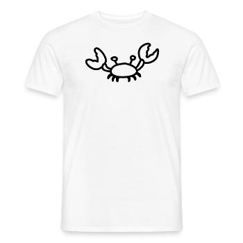 Cancer - line - Men's T-Shirt - white - Front - AI Model Male 178 dark (178cm)