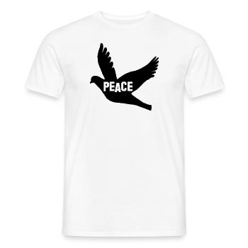 Peace Dove - Men's T-Shirt - white - Front - AI Model Male 178 dark (178cm)