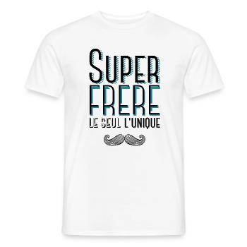 Super frère - T-shirt homme - blanc - Devant - AI Model Male 178 dark (178cm)