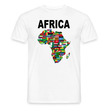 AFRIKA - Männer T-Shirt - Weiß - Vorne - AI Model Male 178 dark (178cm)