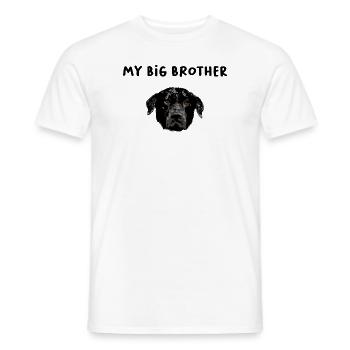 My Big Brother Hund - Männer T-Shirt - Weiß - Vorne - AI Model Male 178 dark (178cm)