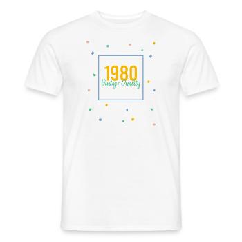 1980 Vintage Quality - Männer T-Shirt - Weiß - Vorne - AI Model Male 178 dark (178cm)