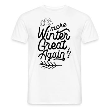 Winter Spruch Kalt Schnee Winterurlaub - Männer T-Shirt - Weiß - Vorne - AI Model Male 178 dark (178cm)