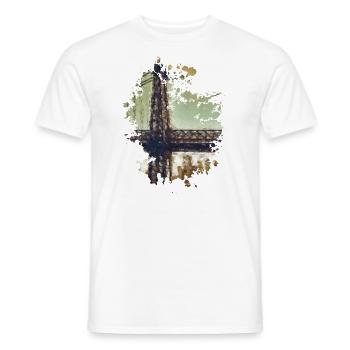 Brücke - Männer T-Shirt - Weiß - Vorne - AI Model Male 178 dark (178cm)