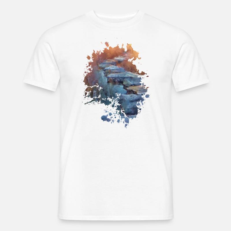 Steinpfad - Männer T-Shirt - Weiß