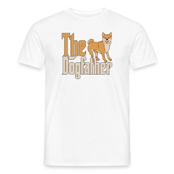 Shiba Inu Chien Papa Chien Père Chiens Papa Père Rott - T-shirt homme - blanc - Devant - AI Model Male 178 dark (178cm)
