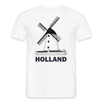 Eine Windmühle Mühle Holland - Männer T-Shirt - Weiß - Vorne - AI Model Male 178 dark (178cm)