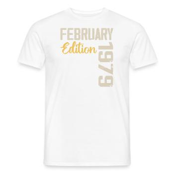 Février 1976 Anniversaire Février 1976 Rétro - T-shirt homme - blanc - Devant - AI Model Male 178 dark (178cm)