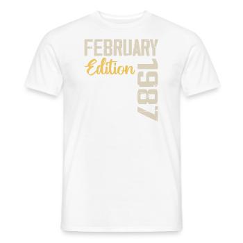 Février 1976 Anniversaire Février 1976 Rétro - T-shirt homme - blanc - Devant - AI Model Male 178 dark (178cm)