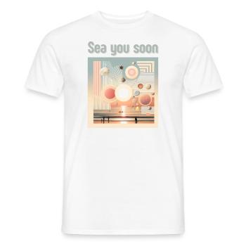 Bis bald am Meer - Männer T-Shirt - Weiß - Vorne - AI Model Male 178 dark (178cm)