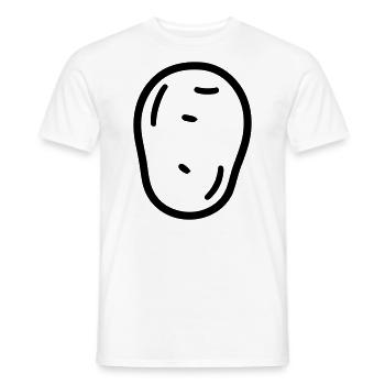 potato - Men's T-Shirt - white - Front - AI Model Male 178 dark (178cm)