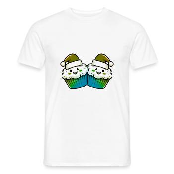 Muffin Cake Baking Christmas - Men's T-Shirt - white - Front - AI Model Male 178 dark (178cm)