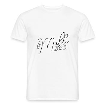Malle 2025 - Männer T-Shirt - Weiß - Vorne - AI Model Male 178 dark (178cm)