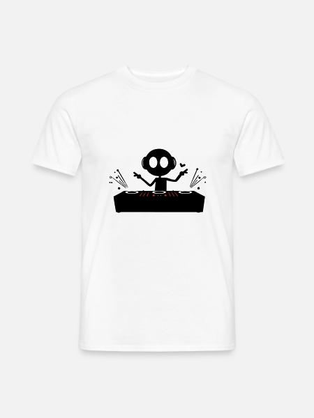 DJ Party Turntables - Männer T-Shirt - Weiß