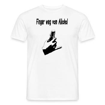 Finger weg vom Alkohol - Männer T-Shirt - Weiß - Vorne - AI Model Male 178 dark (178cm)