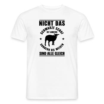 Nicht das schwarze Schaf ist anders Schäfer - Männer T-Shirt - Weiß - Vorne - AI Model Male 178 dark (178cm)