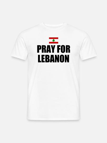 Pray for lebanon - Männer T-Shirt - Weiß