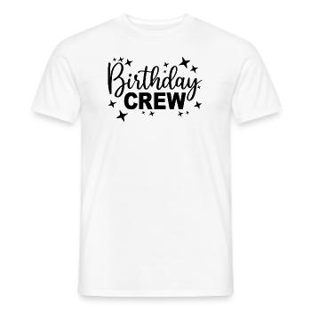 Birthday Crew Matching Group Birthday Party Outfit - Men's T-Shirt - white - Front - AI Model Male 178 dark (178cm)