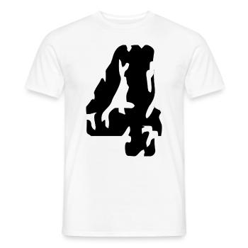 Maillot 4 numéros - T-shirt homme - blanc - Devant - AI Model Male 178 dark (178cm)