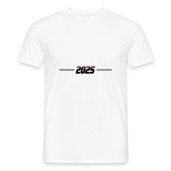 2025 - Männer T-Shirt - Weiß - Vorne - AI Model Male 178 dark (178cm)