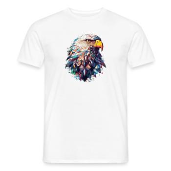 Eagle polygon colorful - Men's T-Shirt - white - Front - AI Model Male 178 dark (178cm)