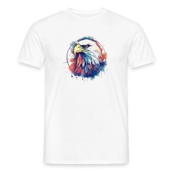 Eagle Wild Bird Colorful - Men's T-Shirt - white - Front - AI Model Male 178 dark (178cm)