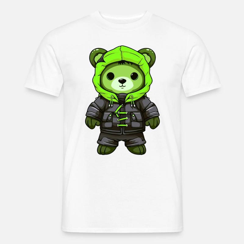 Bär Winter Comic - Männer T-Shirt - Weiß